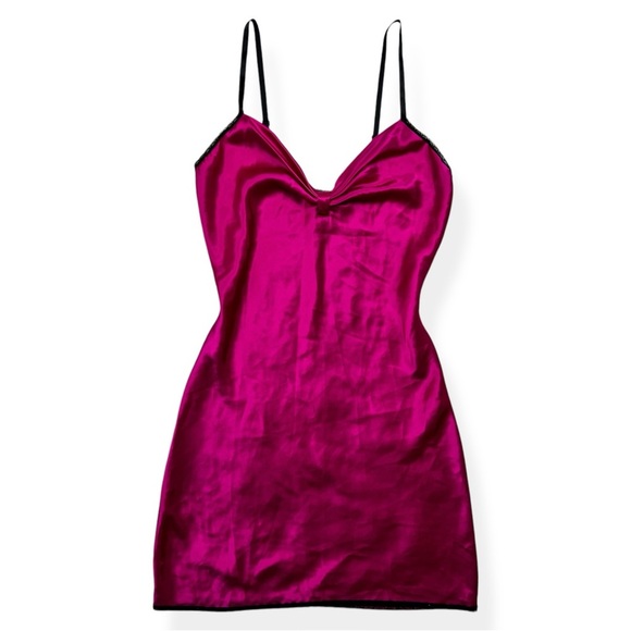 Vintage 90’s Satin Mini Slip Dress - Picture 1 of 9